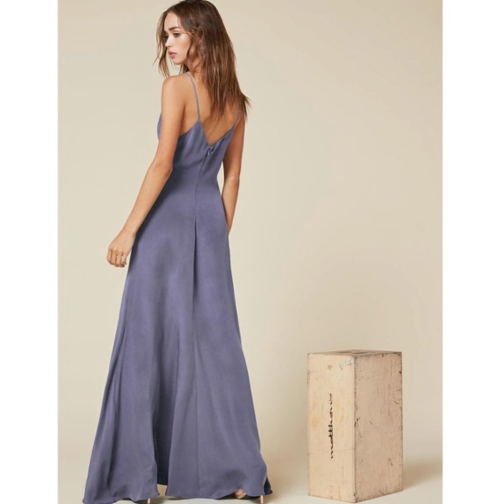 Reformation Cabot Front Slit Dress In Natural BNWT XS - Picture 2 of 8